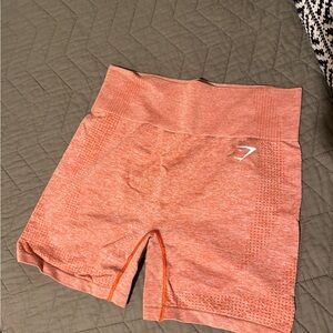 Gymshark Coral/Orange High-waisted Biker Shorts